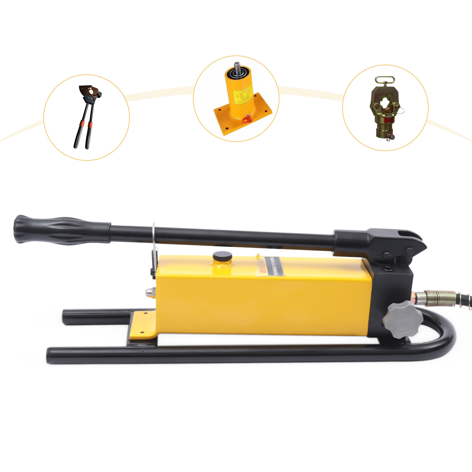 CP-700D Manual Hydraulic Pump Smooth Surface Large Reservoir Capacity