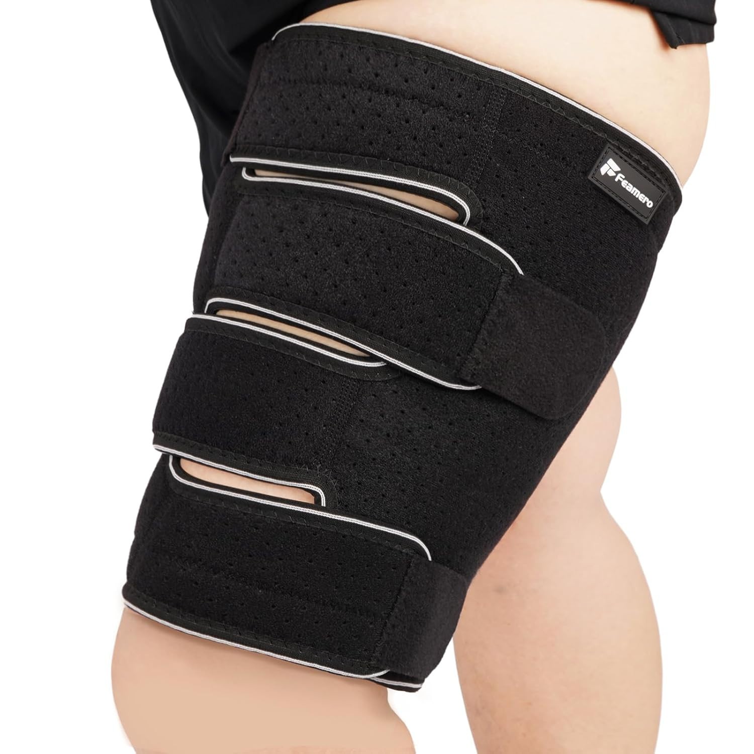 Plus Size Thigh Compression Wrap for Lymphedema & Swelling Relief, Adjustable