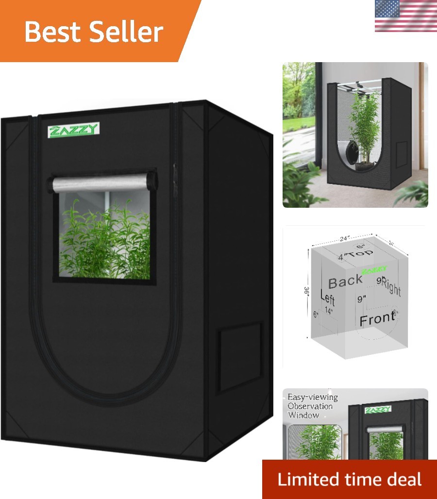 Reflective Mylar Grow Tent 2'x2' – Easy Assembly & Optimal Growth Environment