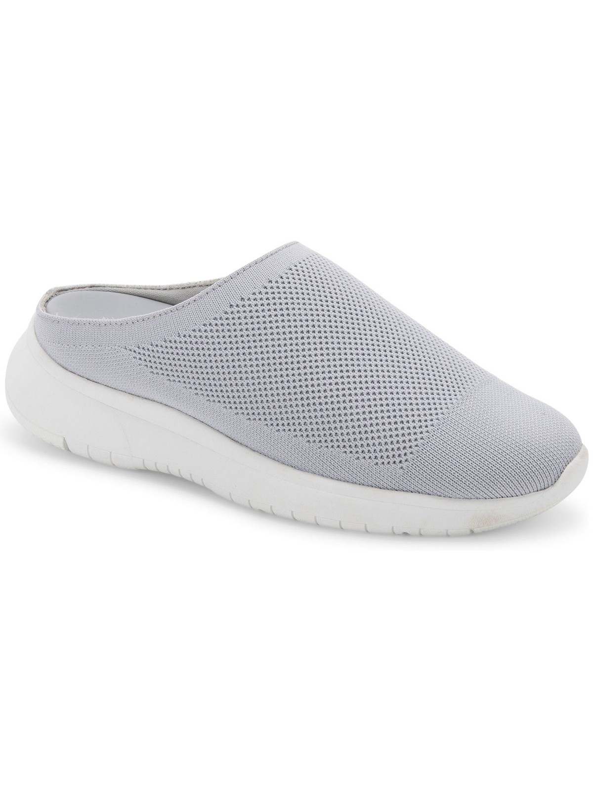 AQUA COLLEGE Womens Gray Waterproof Karma Round Toe Slip On Mules 6