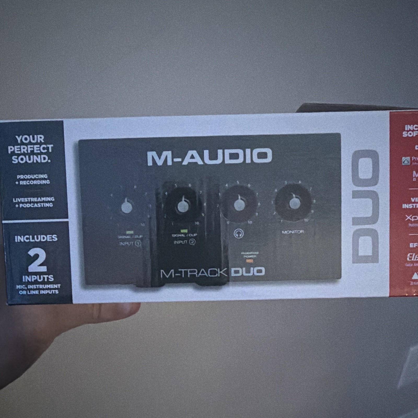M-Audio M-Track Duo USB Audio Interface 2-Channel 2 Mic Inputs Phantom Power