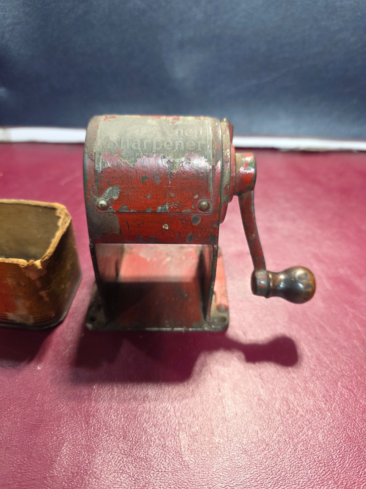 Antique 1920s "Wizard" Pencil Sharpener, Automatic Pencil Sharpening Co, Chicago