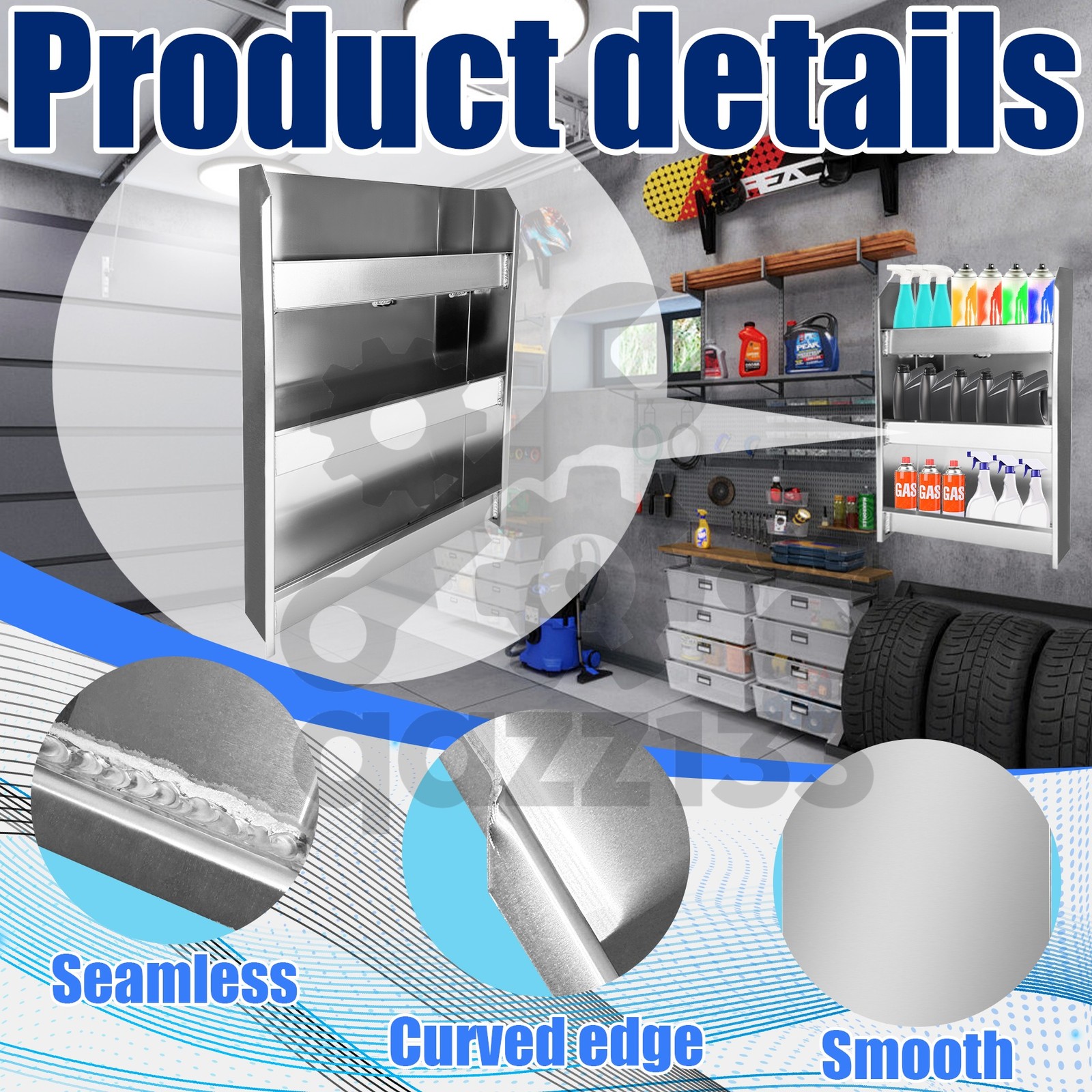 Holder Shelf Cabinet Aluminum for 24 Aerosol Can Garage Trailer Enclosed Race