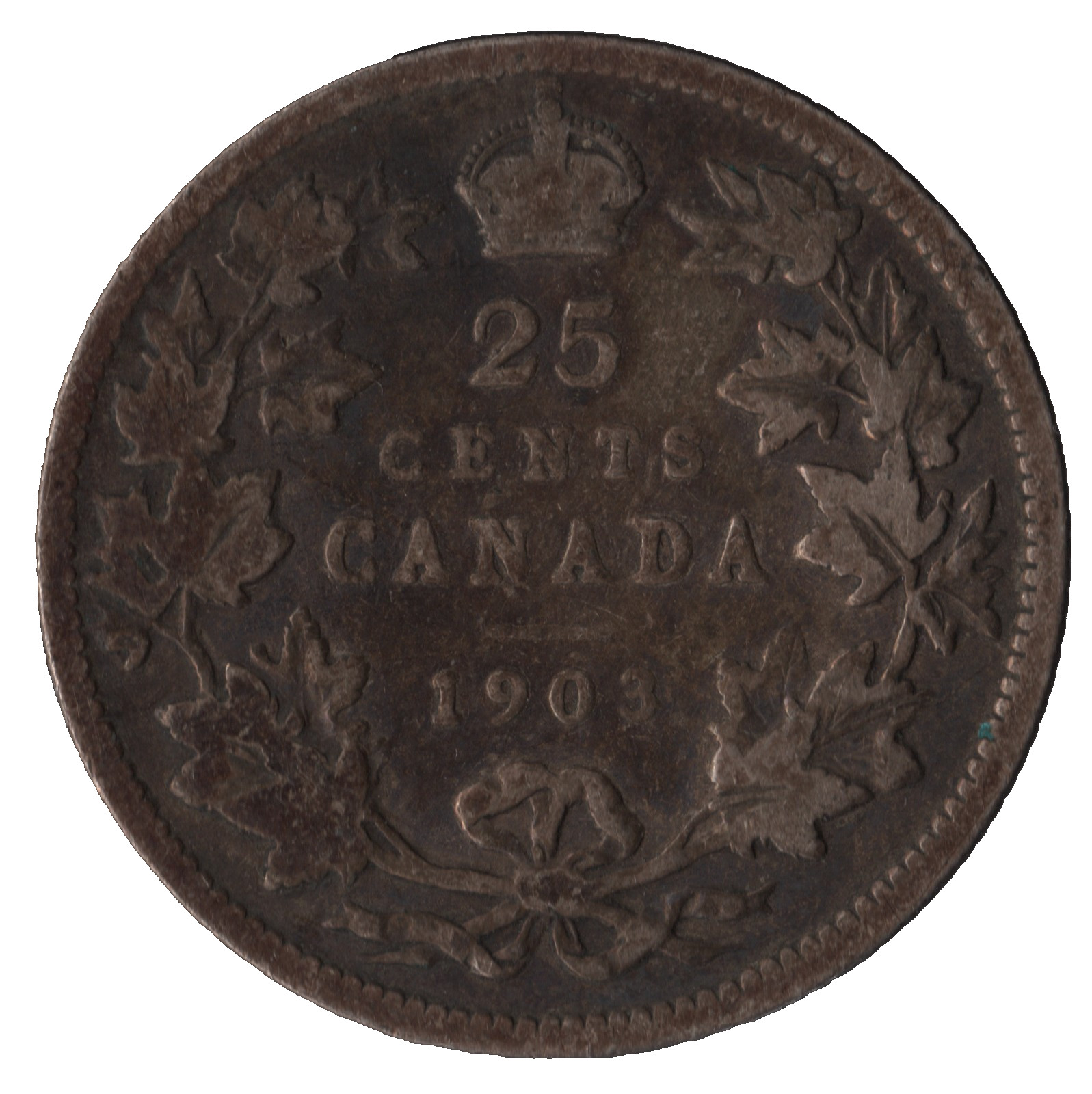 1903 Canada 25 Cents Coin – Silver – Edward VII