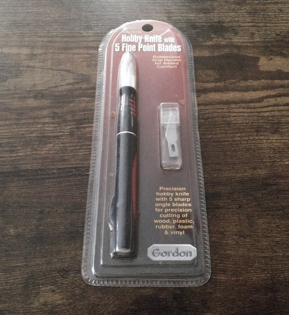 Gordon Hobby Knife with 5 (SK5) Fine Point Blade Refills | New