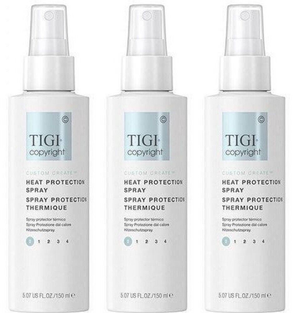 TIGI COPYRIGHT CUSTOM COMPLETE HEAT PROTECTION SPRAY - 5.07oz Pack of 3