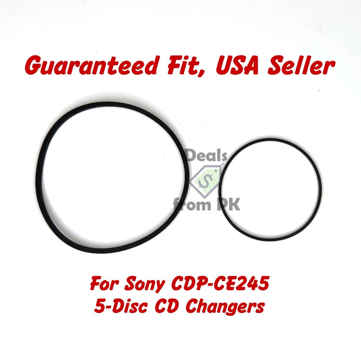 Belt Kit for Sony CDP-CE245 5-Disc Carousel CD Changer - WITH TRACKING