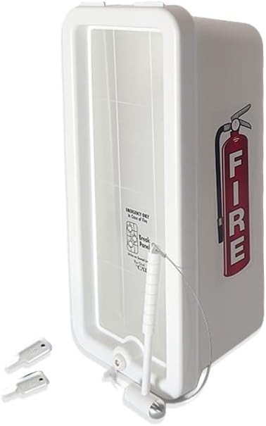 Cato 10501-H White Plastic Chief Fire Extinguisher Cabinet