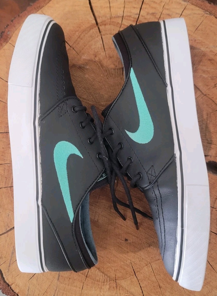 Nike SB Stefan Janoski 'Black Mint' Leather Size 8 Zoom Skateboarding w/o Box