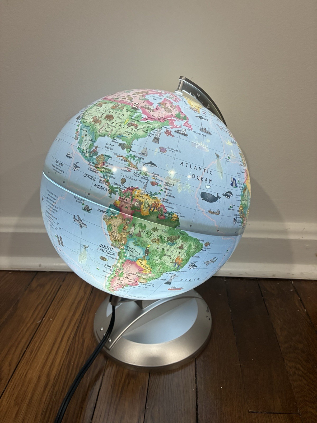 Replogle Globes 10 Inch Diameter Model #12534 LIGHTS UP Working