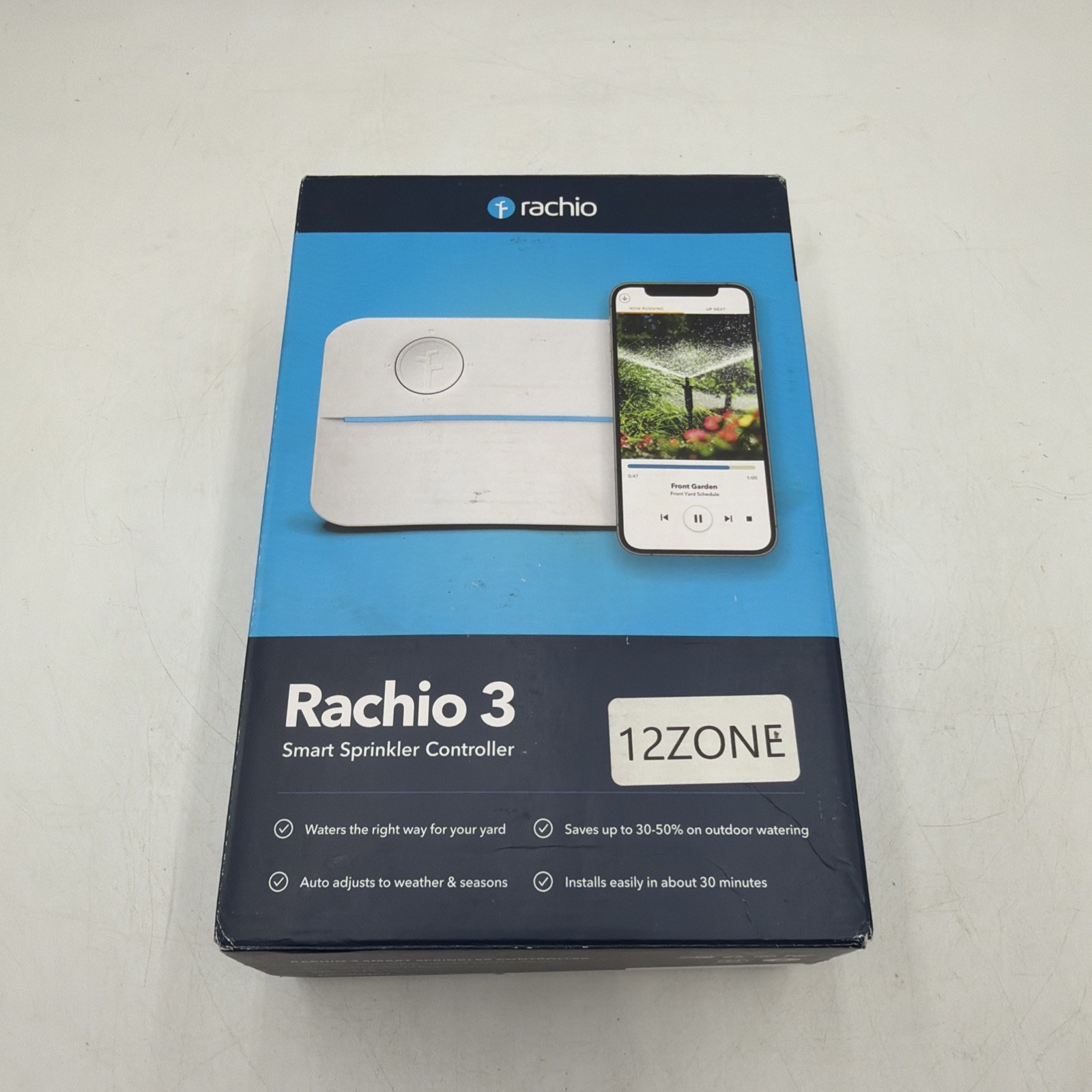 Rachio 3 12-Zone Smart Sprinkler Controller 12ZULW-C FOR PARTS ONLY Red Light