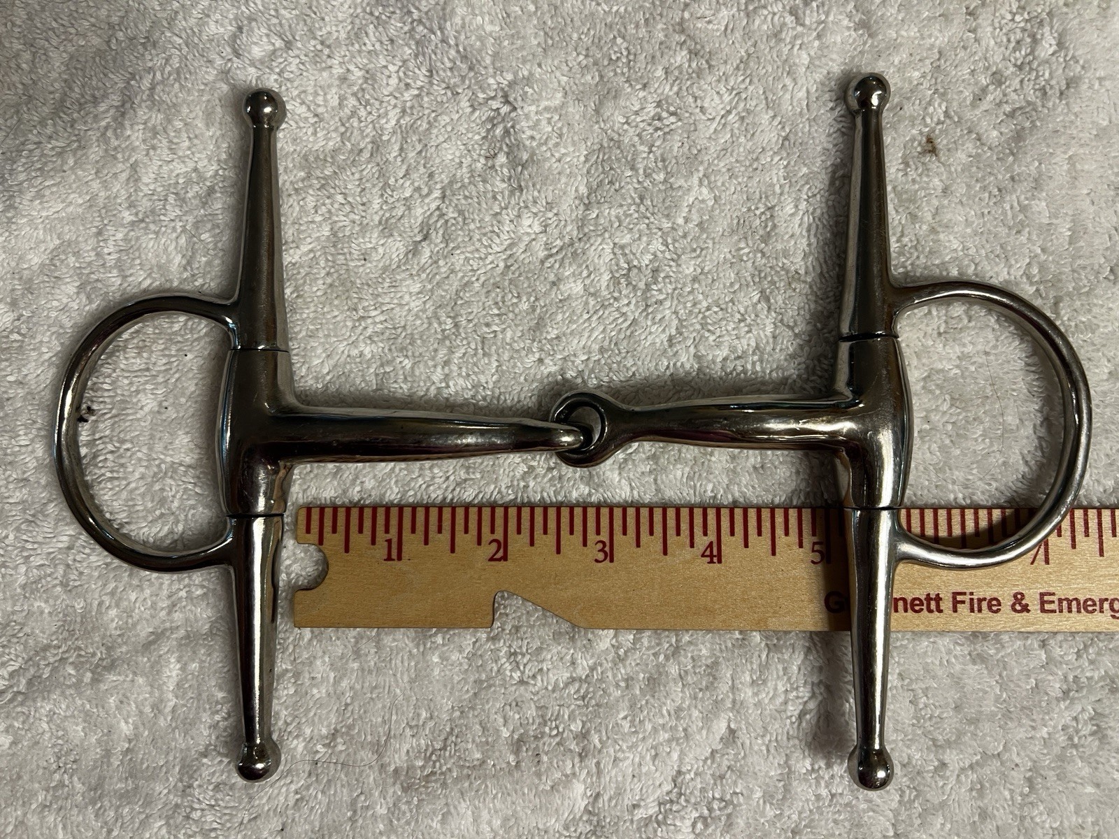 5-1/2" Full Cheek D Ring Snaffle Bit Stainless-Used