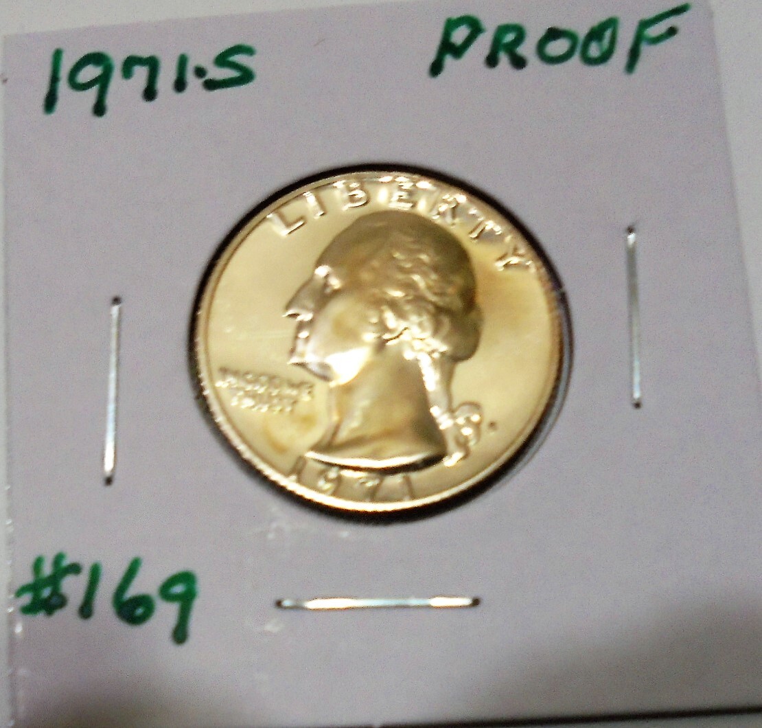 Nice 1971 s BU Proof Washington Quarter From Proof Set #169