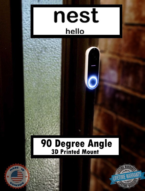 90 Degree Nest Hello Angle Wedge - Made in USA - (NEST DOORBELL IS NOT INCLUDED)