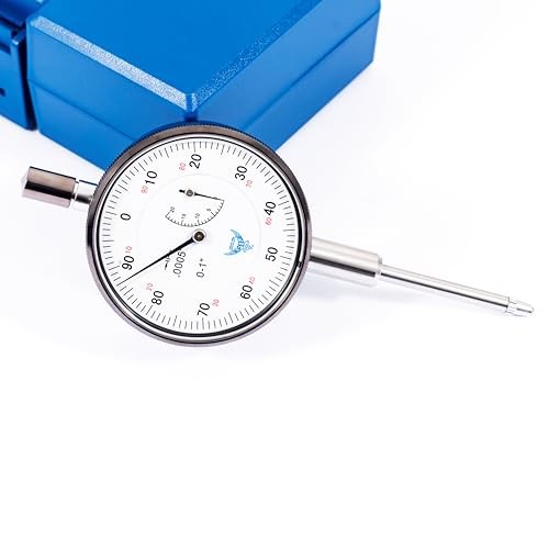PEC Tools Stainless Steel Premium Dial Indicator 0-1", High Precision Shock...