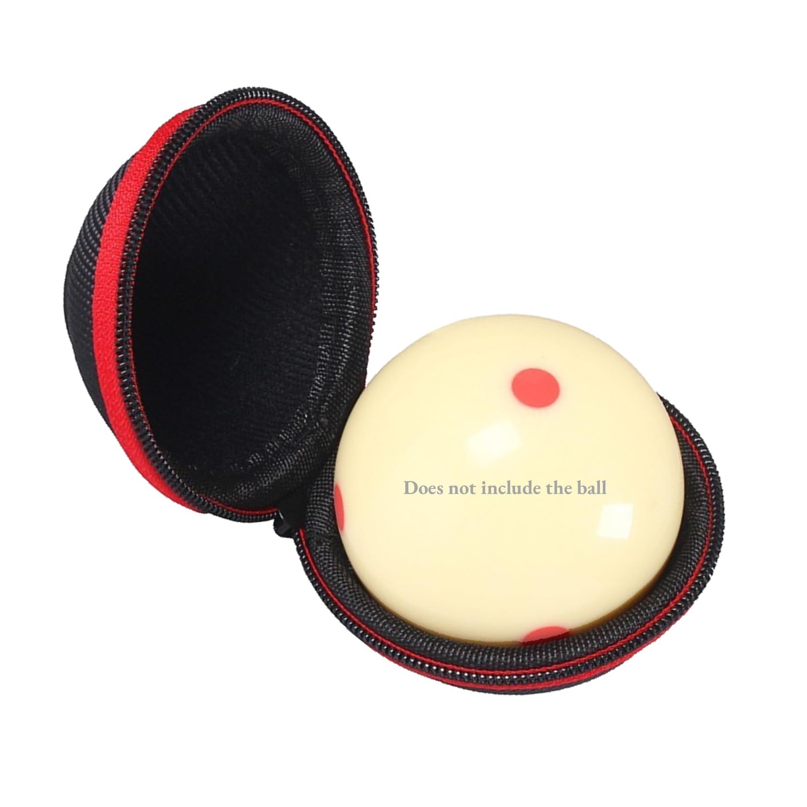 Billiards Storage Box, Red/Black Clip On Cues Ball Case Holder Strap Design C...