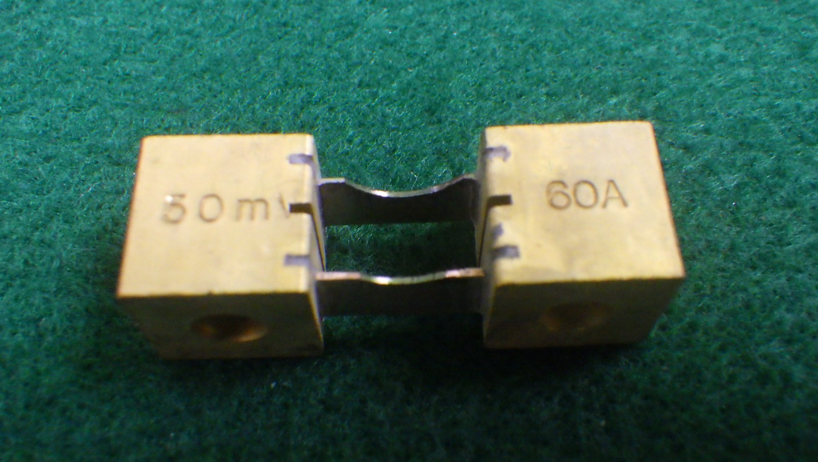 NOS Vintage Electronics Brass Shunt 60A 50mV Mini