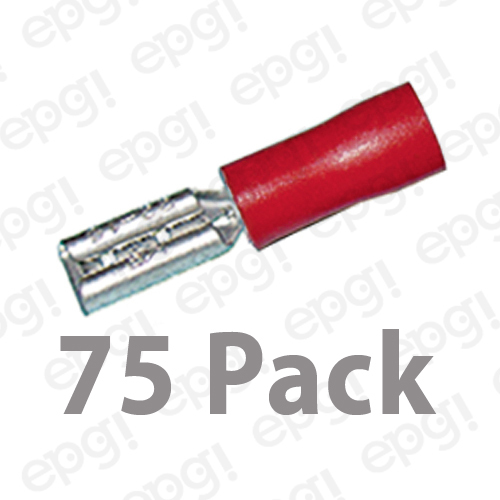 FEMALE QUICK DISCONNECT TERMINAL VINYL .110" RED 22-18 GAUGE #104A-75PK