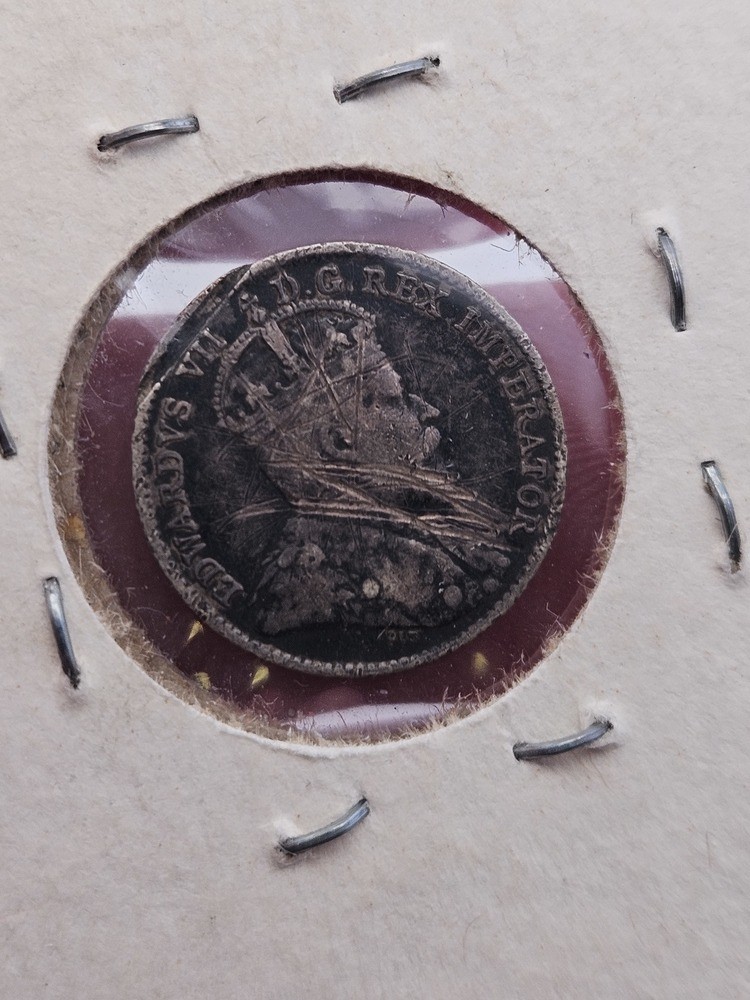 1910 Canada 5 Five Cent Edward VII Coin