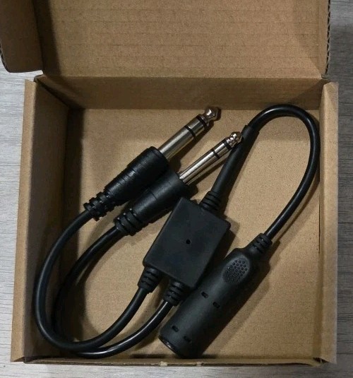 NEW Helicopter U174 to Dual Plug General Aviation GA Headset Adapter Bose A20 X