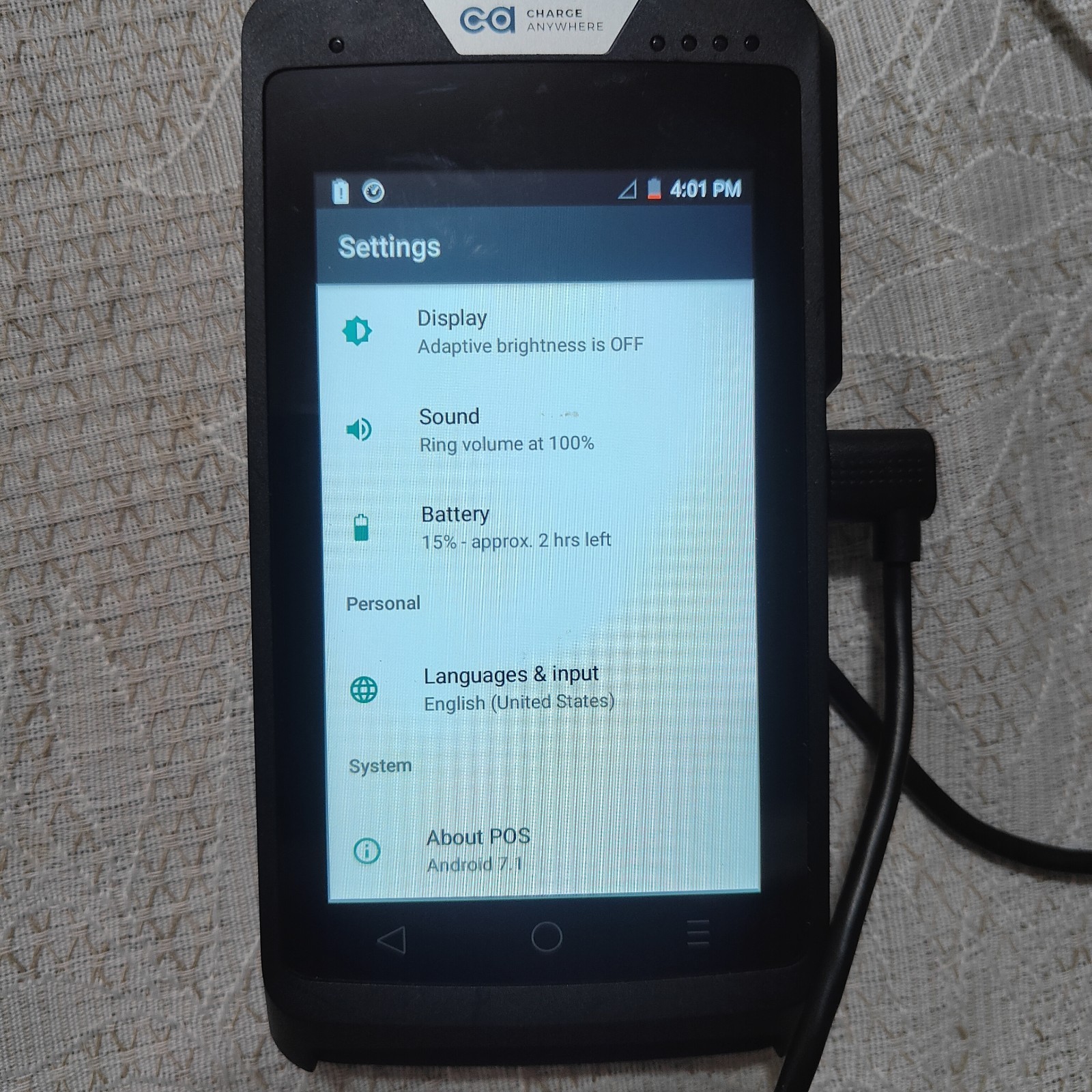 Wizard POS Q3 Machine With Charger
