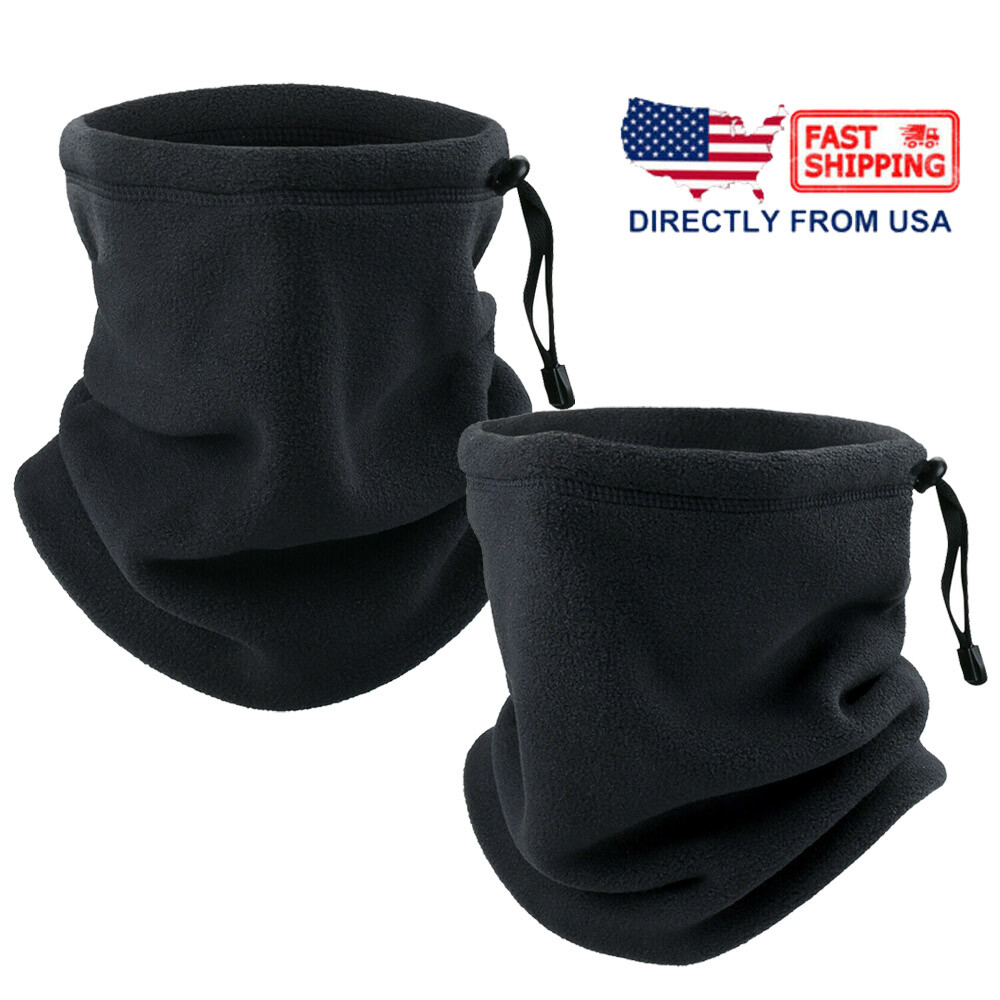 Winter Fleece Neck Gaiter Ski Neck Warmer Cold Weather Windproof Face Mask Scarf