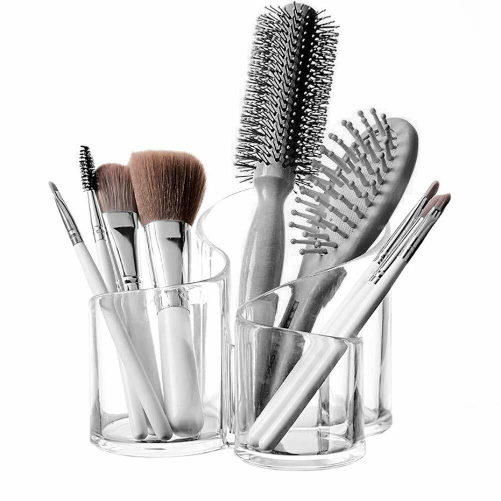 Top Quality Large Wavy Acrylic Makeup Brush and Cosmetic Holder