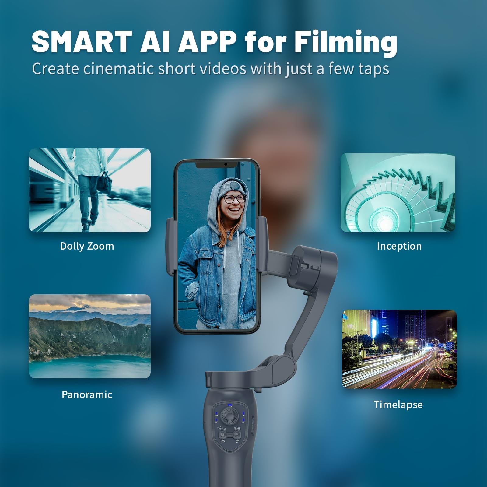 Osmo Mobile 8 Gimbal Stabilizer for Phone, Native Tracking with Audio & Light...