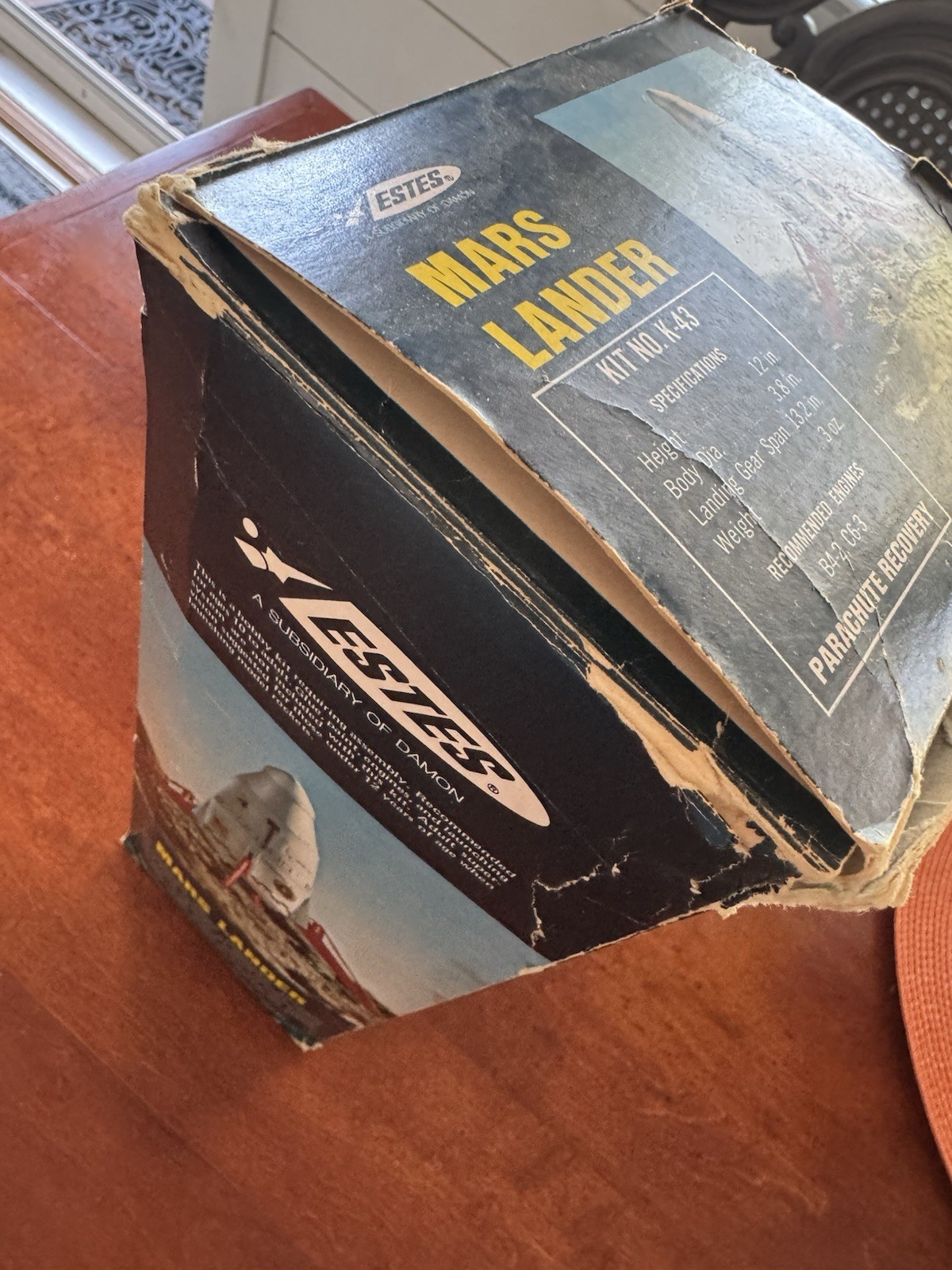 Estes Mars Lander Flying Model Kit K-43 Original Box Only
