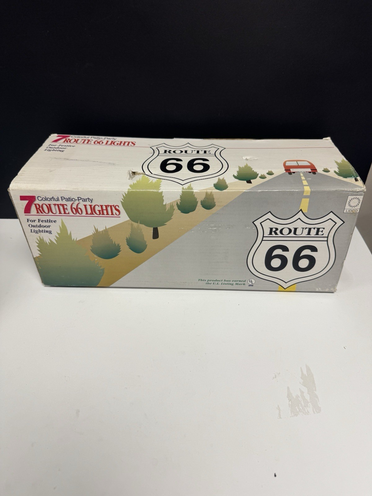 Vintage Route 66 Sign Camper Patio Party 6 Lights 12'’ Cord ManCave Tested WORKS