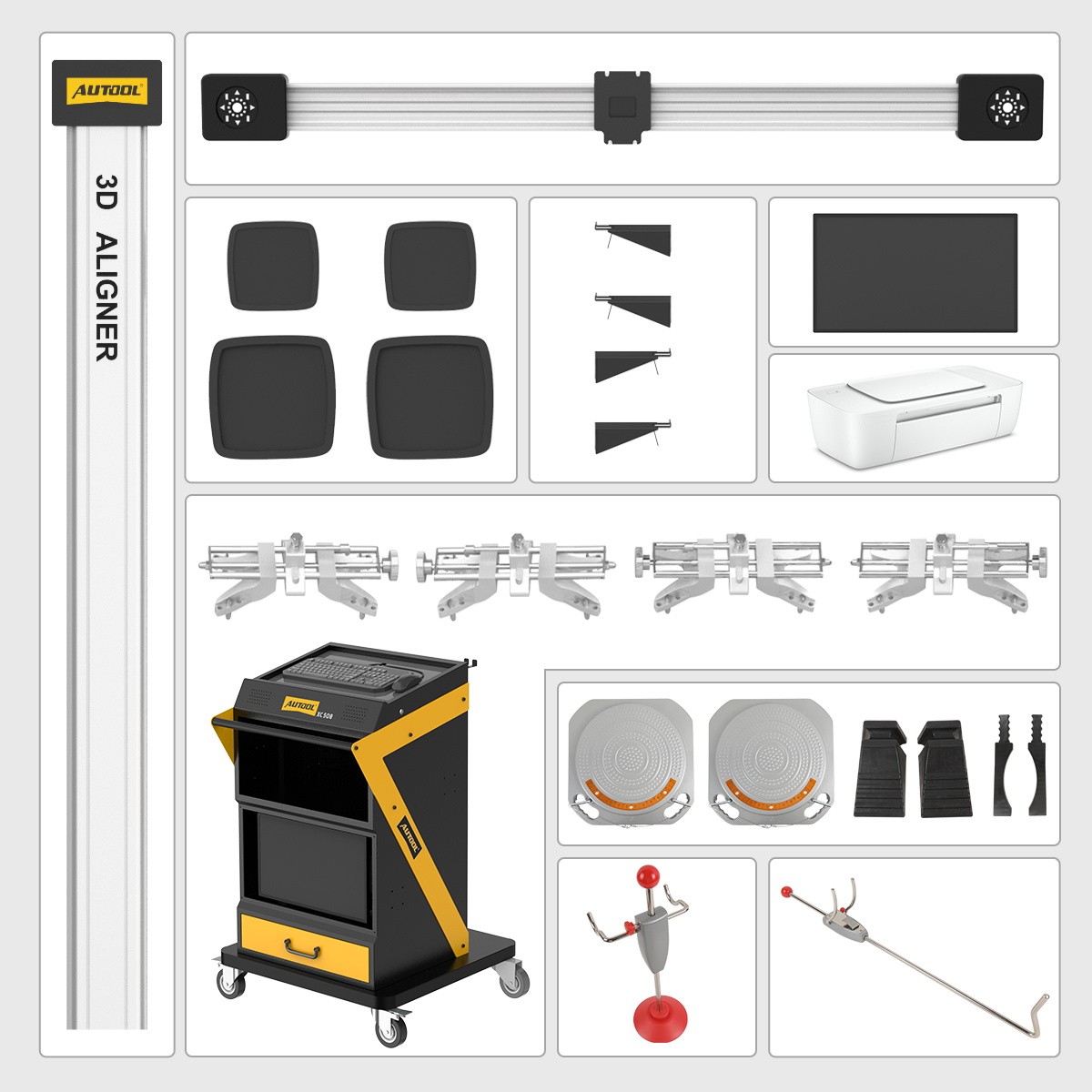 3D Wheel Alignment Machine Tire Aligner Automatic Lifting for two four-post