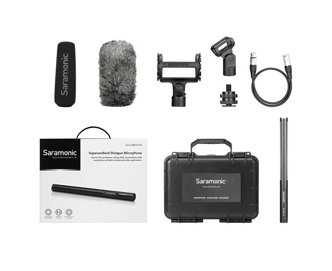 Saramonic XLR Supercardioid Phantom-Powered Shotgun Microphone SOUNDBIRDV6