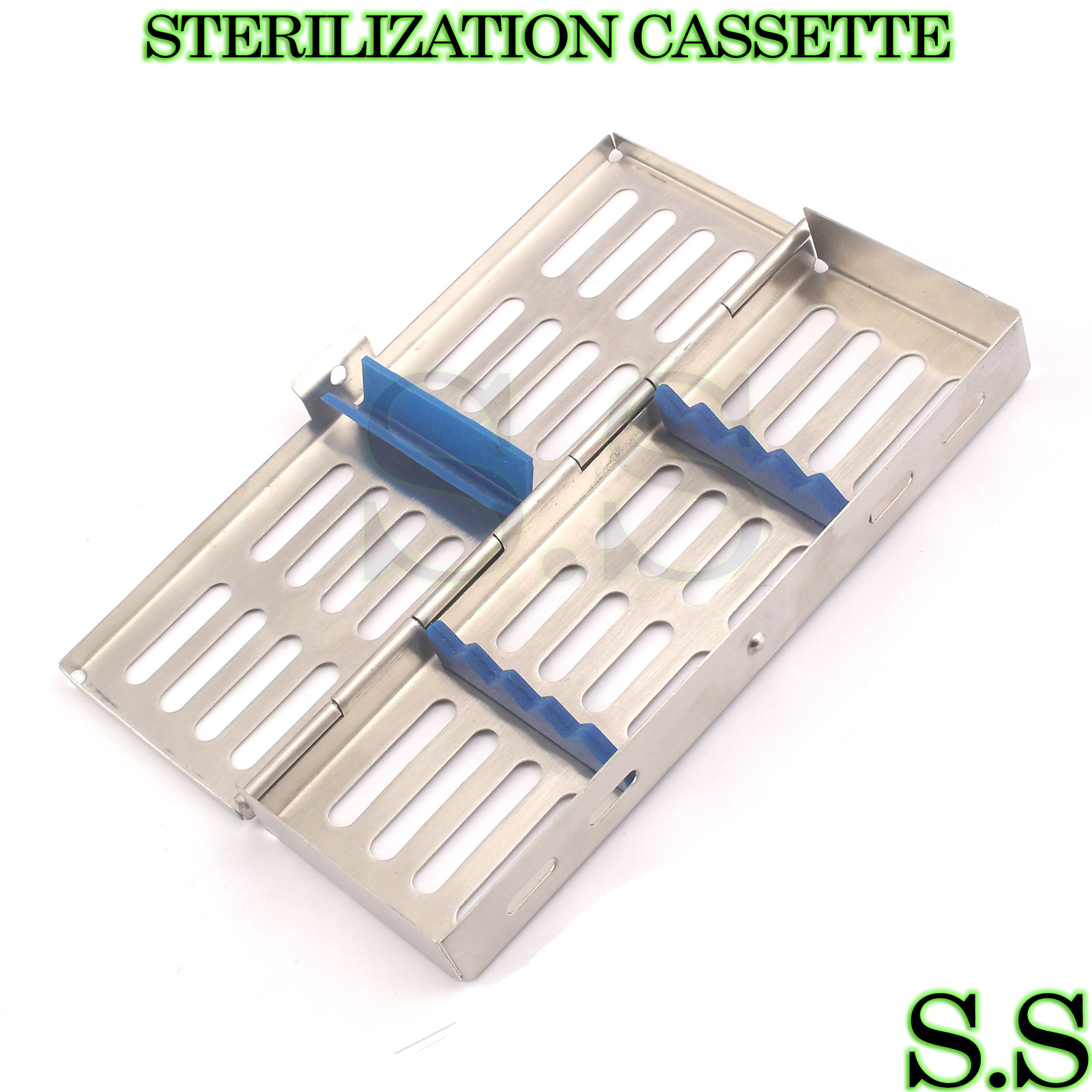 5 Instruments Dental Surgical Sterilization Autoclave Cassette Tray Stainless