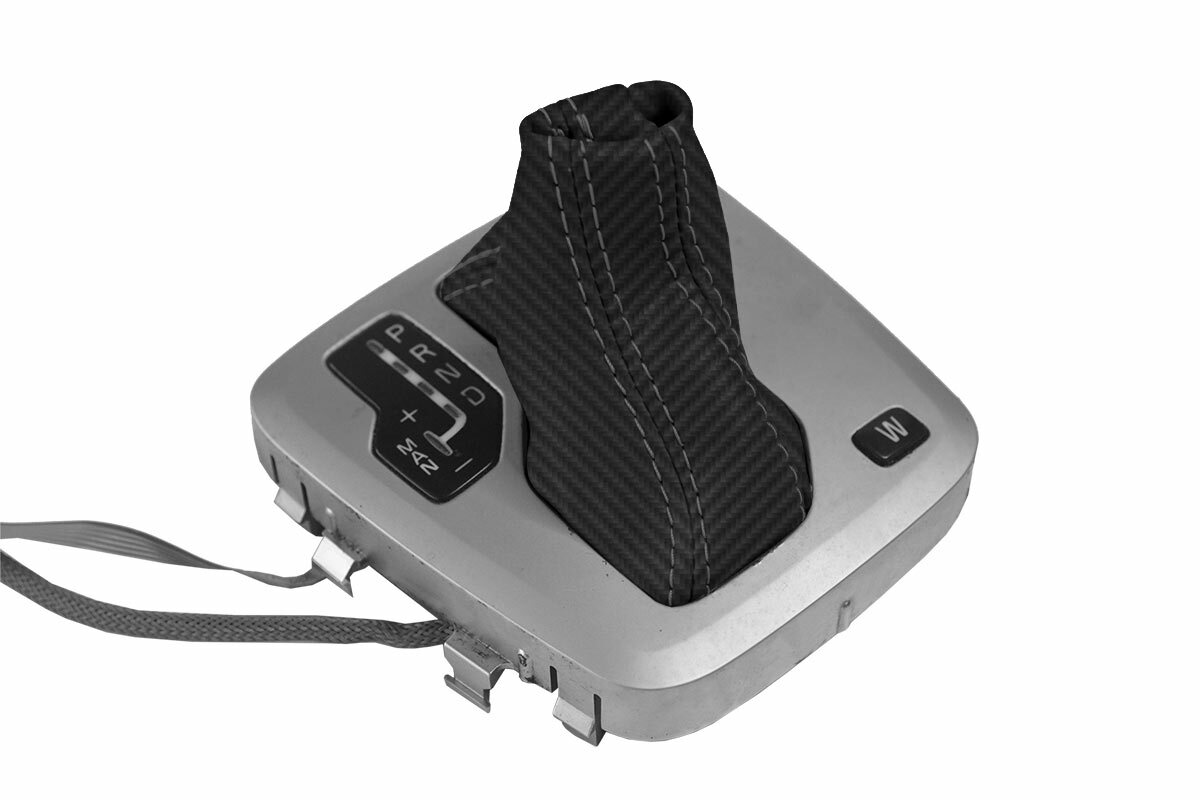Automatic Shift Boot Cover Carbon Fiber for Volvo XC90 2003-2014 Black