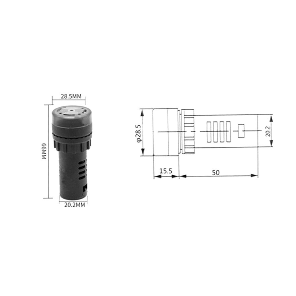 AD1622SM Red for flash Buzzer Sound and Light Alarm ACDC12V 24V 220V Signal