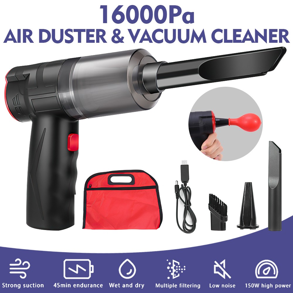 Cordless Electric Mini Air Duster Blower Vacuum Cleaner for PC Computer Car Home