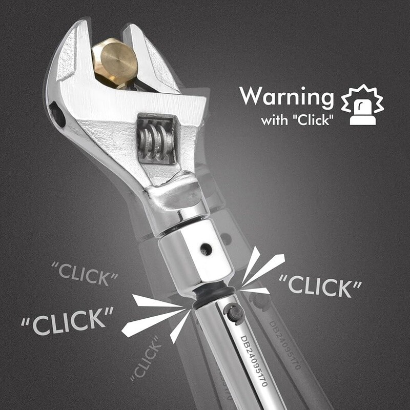 Adjustable Open End Torque Wrench 5-30Nm Click Torque Tool HVAC Mini Split Blue