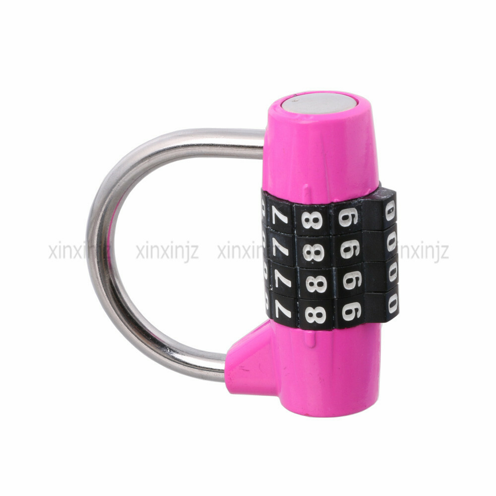 4 Digit Number Password lock Gym Padlock Black