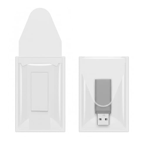 Professional USB Drive Adhesive Pockets | Transparent Self-Adhesive Storage