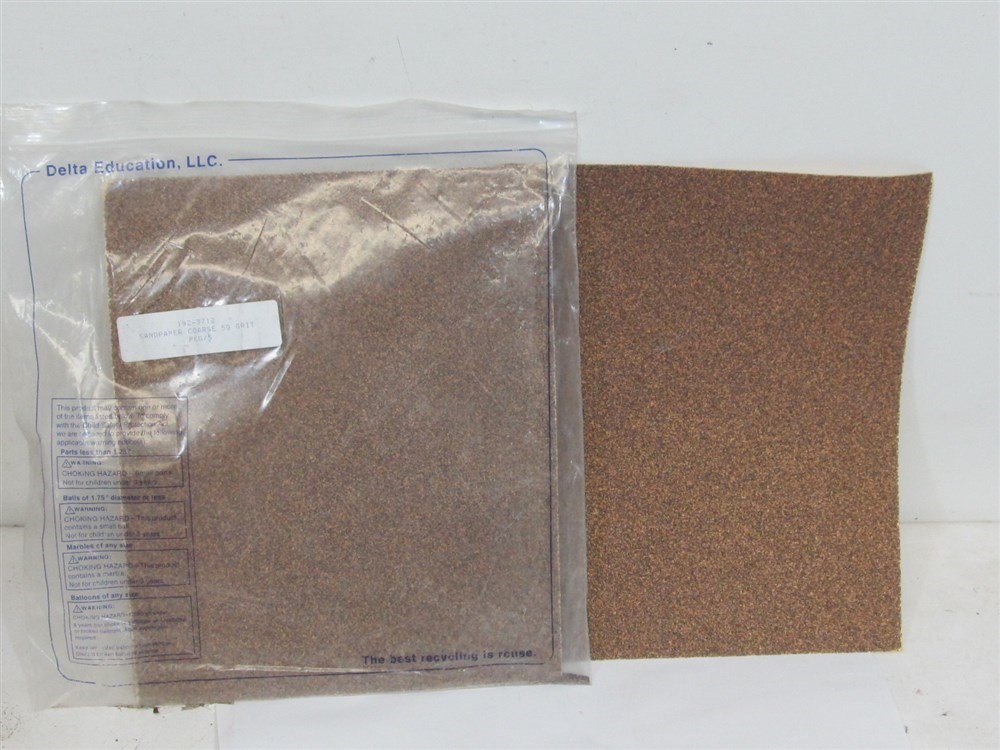 Delta Education 192-3712, 50 grit, 9" x 11" - Sand Paper - 5 each