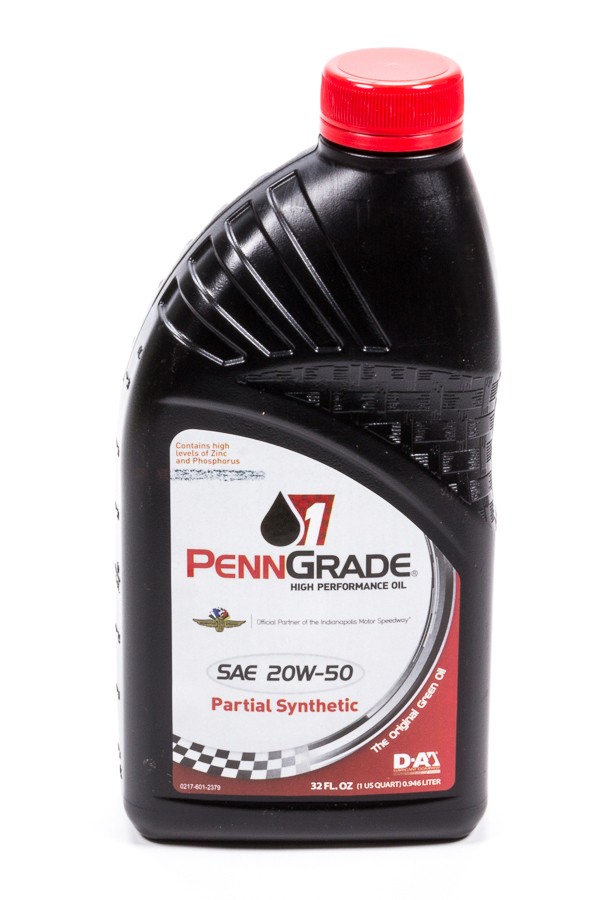 Brad Penn PennGrade Motor Oil - High Zinc - 20W50 - Semi-Synthetic - 1 qt - Each