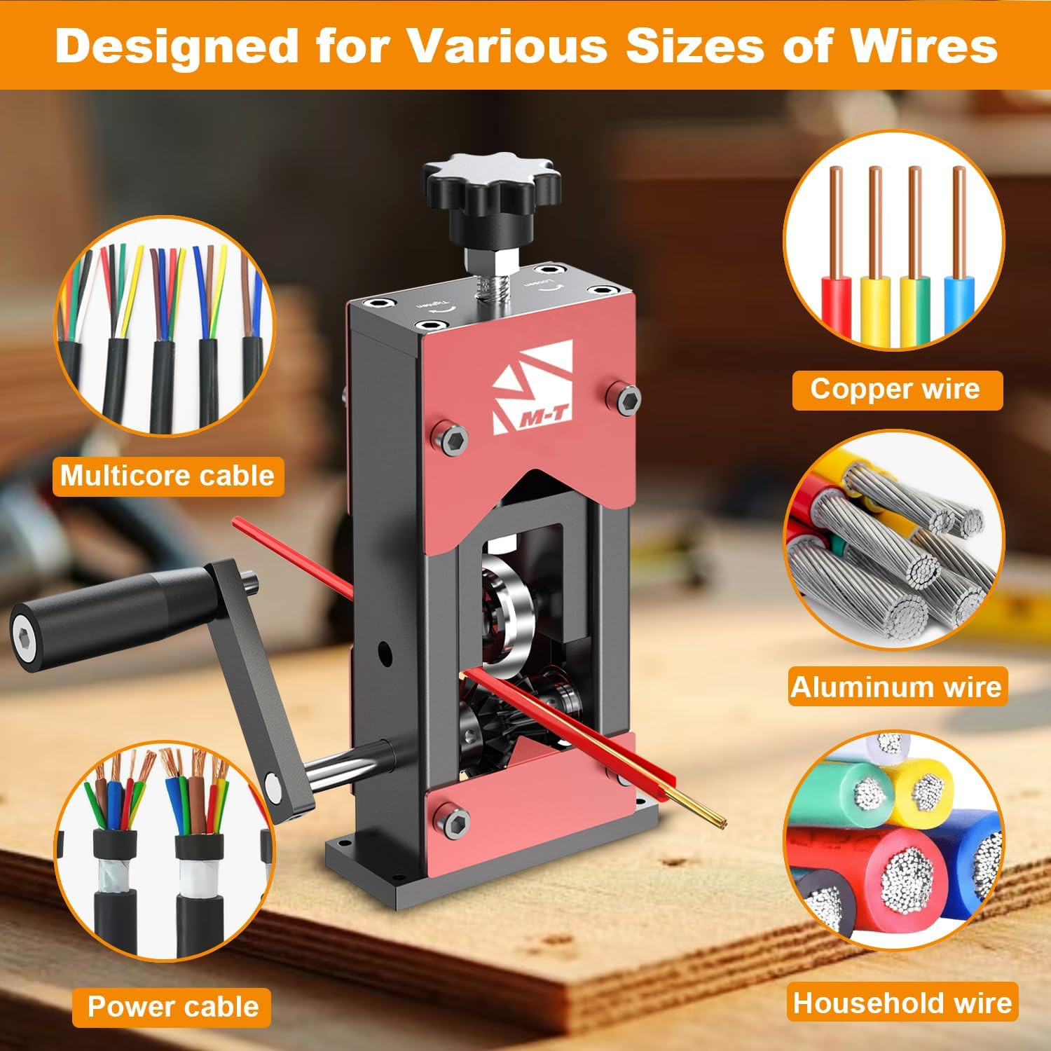 Manual Wire Stripper Machine, 0.06"-1.18" Wire Stripping Machine Copper Wire Str