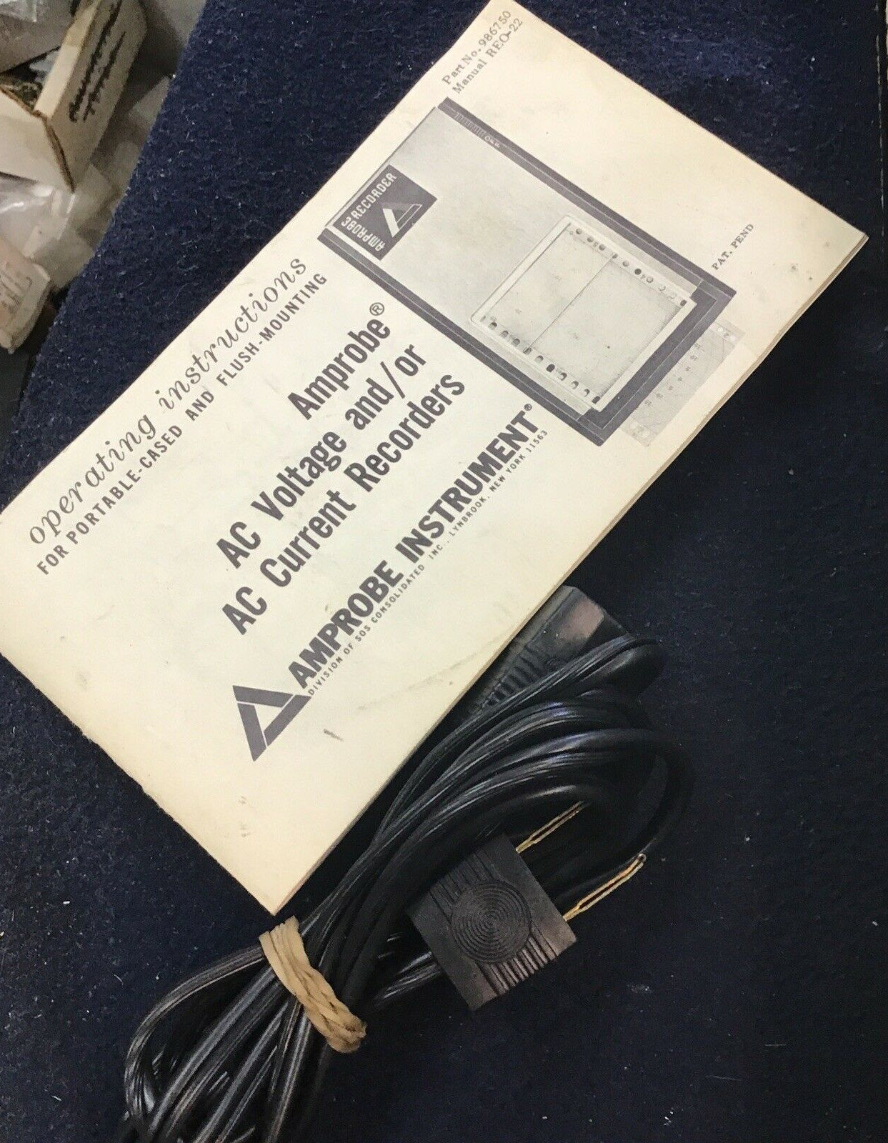Vintage AMPROBE AC Voltmeter Recorder 986750 in Case Vintage Condition (267