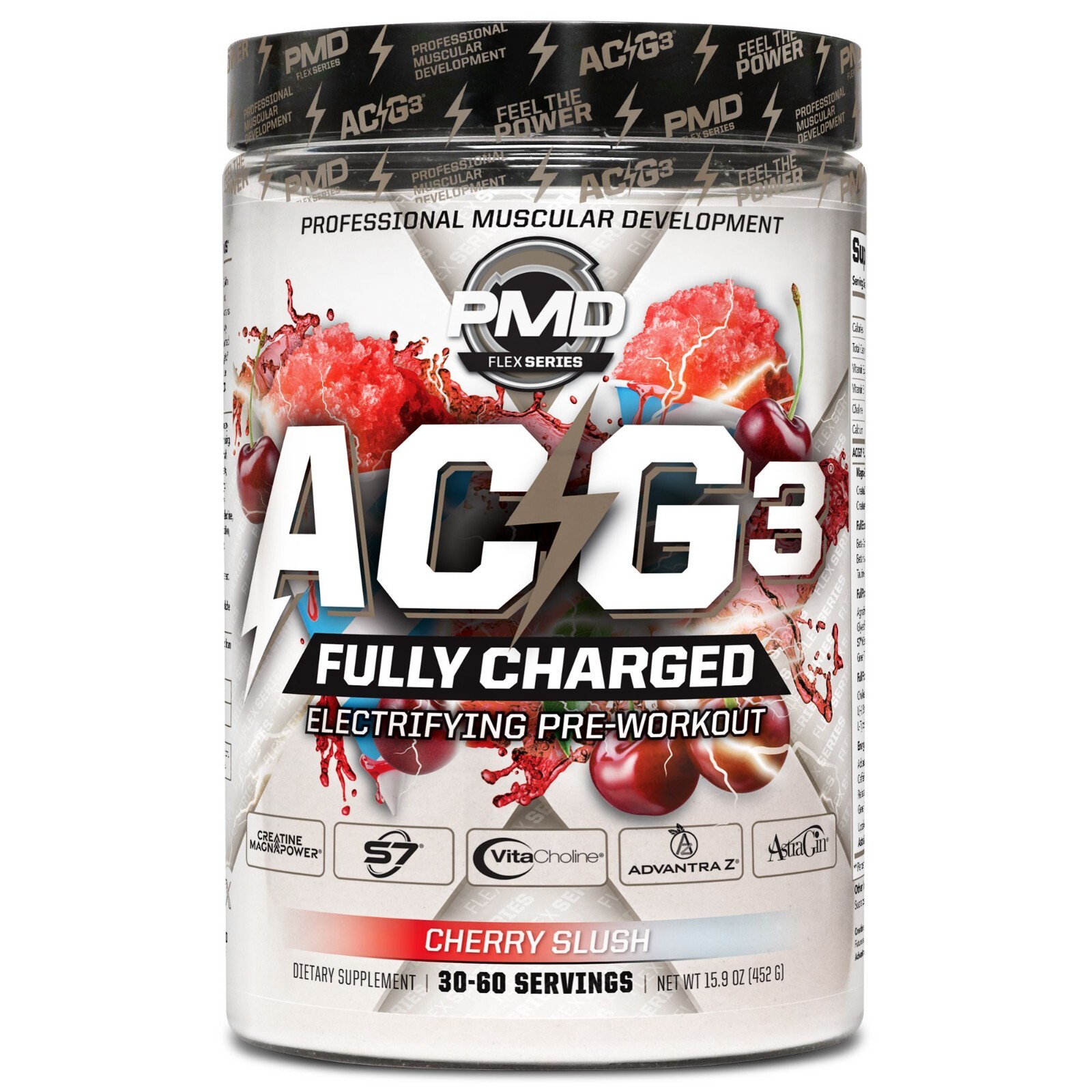 ACG3 Fully Charged - Pre Workout - Drink Mix- Cherry Slush (30-60 Servings)