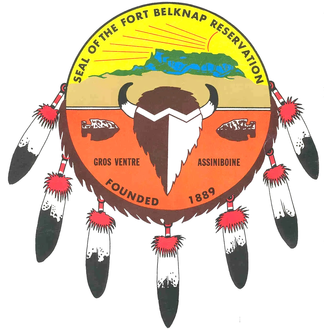 Seal of the Fort Belknap Indian Reservation Self-adhesive Vinyl Decal
