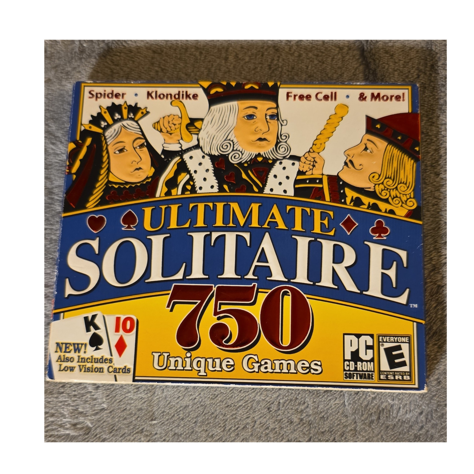 ValuSoft Ultimate Solitaire 750 PC CD-ROM Card Game Windows 98/Me/XP