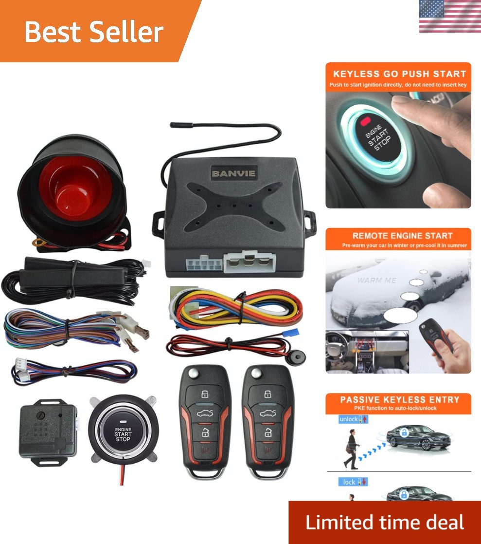 Remote Keyless Entry & Engine Start: PKE Car Alarm System for Gasoline Vehicles