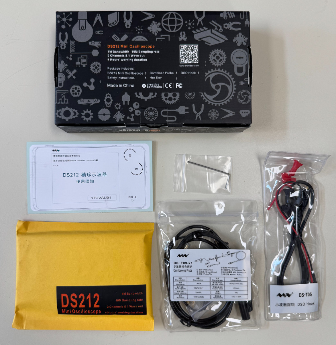 Miniware DS212 dual-channel Pocket Size Portable Handheld Mini Oscilloscope