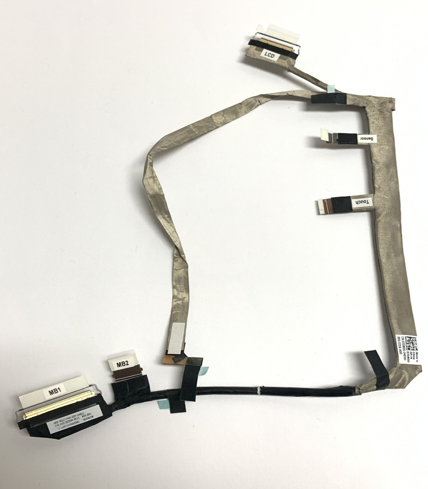 New Dell OEM Inspiron 17 7786 Touchscreen LCD LED Ribbon Display Cable 7D80D