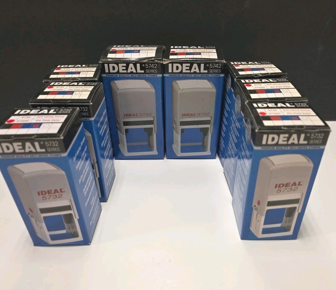 Ideal Premium Quality Self-Inking Stamps 5732 And 5642 Series Lot Of 8